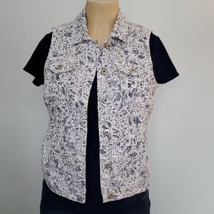 Dress Barn paisley vest